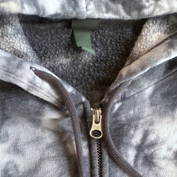 Navy Tie Dye Oversized Zip Up Hoodie - Picture 3 of 7